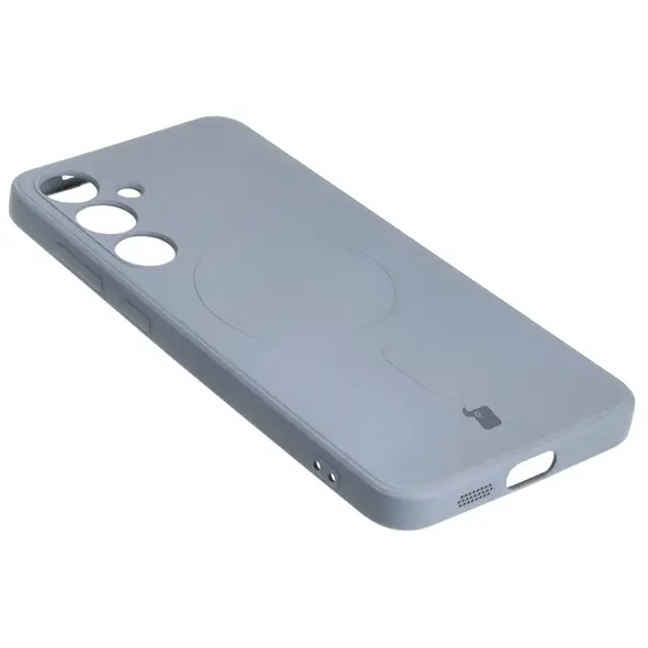 Bizon Case Silicone Magnetic Sq Samsung Galaxy S24 Plus grey