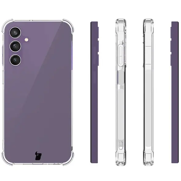 Bizon Case Clear Pack case + 2x screen glass + lens glass Samsung Galaxy A25 5G clear