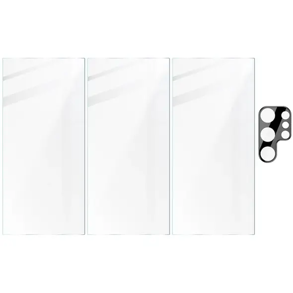 BIZON Clear 3x screen glass + camera glass Samsung Galaxy S24 Ultra