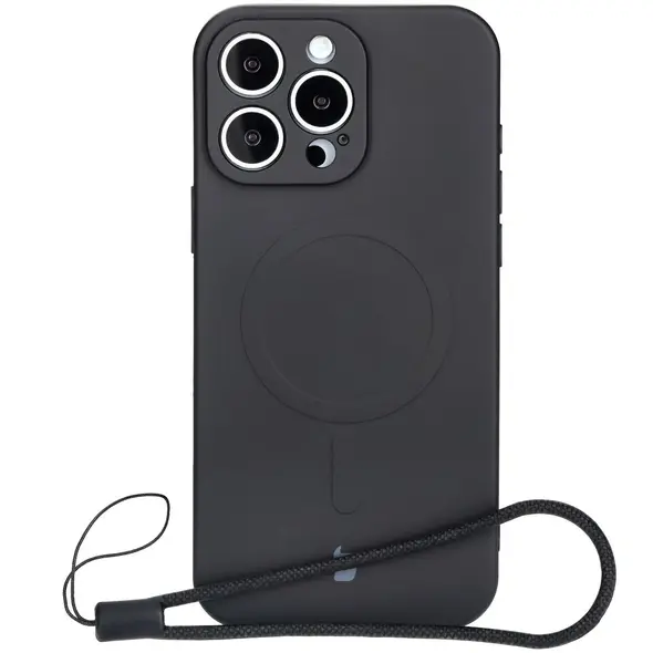 Bizon Case Silicone Magnetic Apple iPhone 16 Pro Max black
