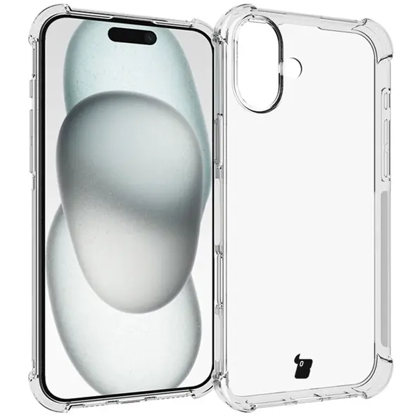 Bizon Case Clear Pack case + 2x tempered glass + lens glass Apple iPhone 16 Plus