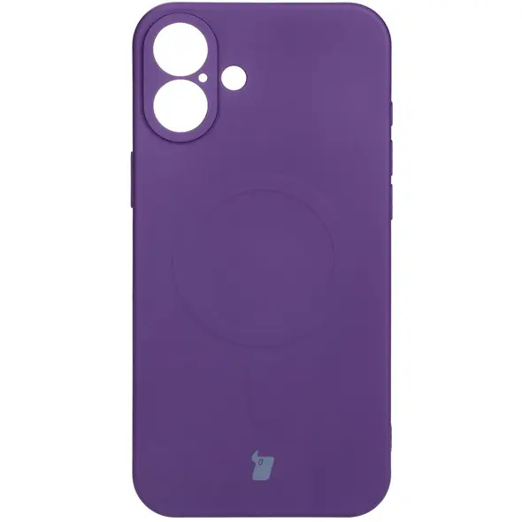 Bizon Case Silicone Magnetic Apple iPhone 16 Plus plum