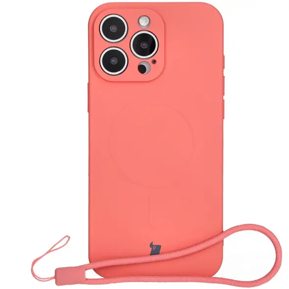 Bizon Case Silicone Magnetic Apple iPhone 16 Pro Max dirty pink
