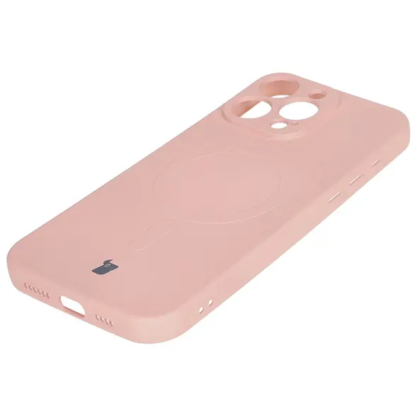 Bizon Case Silicone Magnetic Apple iPhone 16 Pro Max light pink
