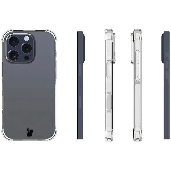 Bizon Case Clear Pack case + 2x tempered glass + lens glass Apple iPhone 16 Pro