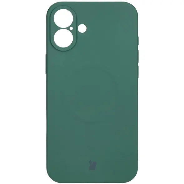 Bizon Case Silicone Magnetic Apple iPhone 16 Plus dark green