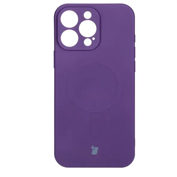 Bizon Case Silicone Magnetic Apple iPhone 16 Pro plum
