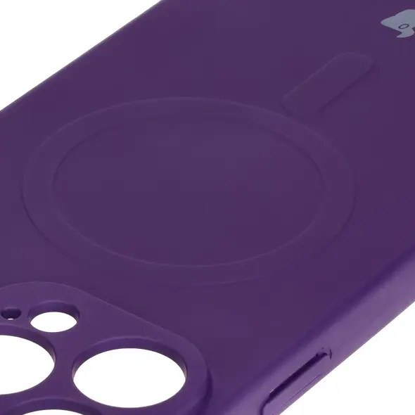 Bizon Case Silicone Magnetic Apple iPhone 16 Pro plum