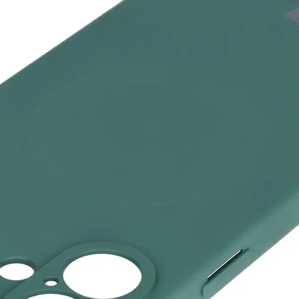 Bizon Case Silicone Magnetic Apple iPhone 16 Plus dark green
