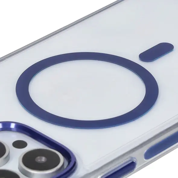 Bizon Case Marco Apple iPhone 16 Pro Max clear with blue frame