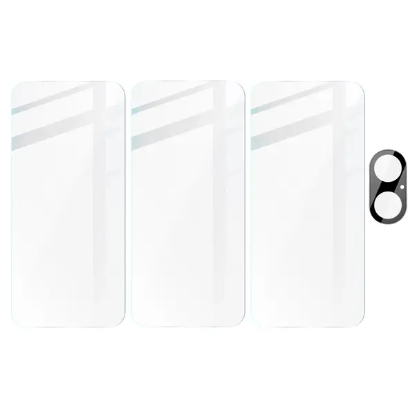 BIZON Clear 3x screen glass + camera glass Apple iPhone 16 Plus