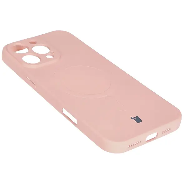 Bizon Case Silicone Magnetic Apple iPhone 16 Pro Max light pink