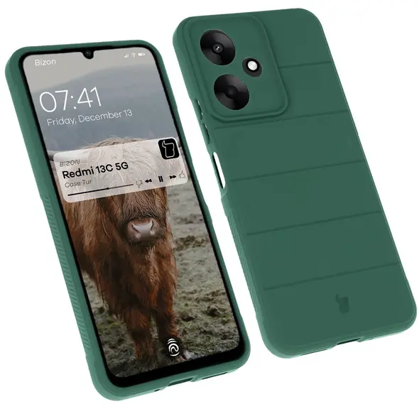 Bizon Case Tur Xiaomi Redmi 13C 5G dark green