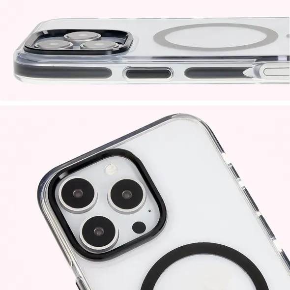 Bizon Case Marco Apple iPhone 16 Pro clear with black frame