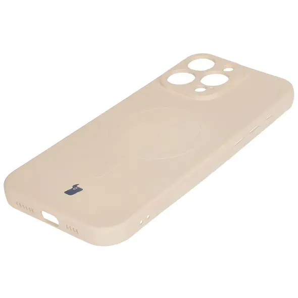 Bizon Case Silicone Magnetic Apple iPhone 16 Pro Max beige