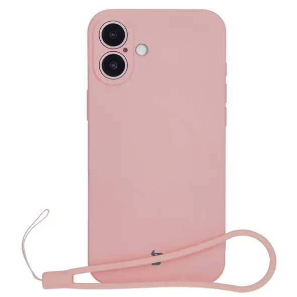 Bizon Case Silicone Magnetic Apple iPhone 16 light pink