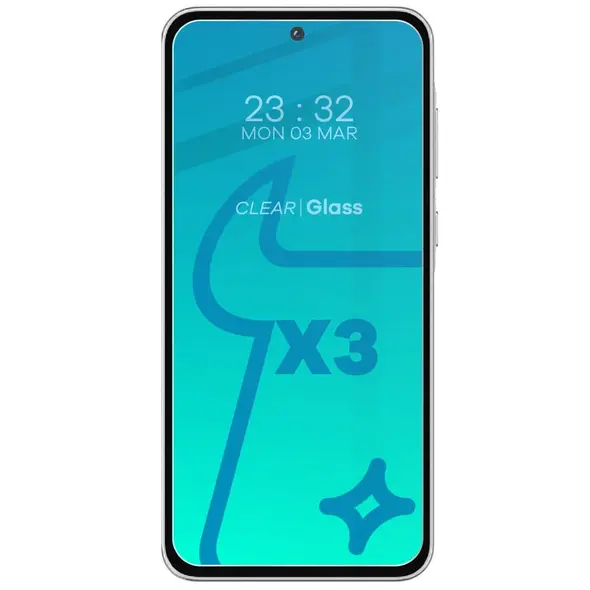 BIZON Clear 3x screen glass + camera glass Samsung Galaxy A55 5G
