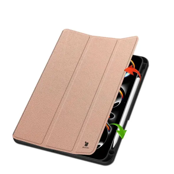 Bizon Case Tab Lizard Apple iPad Pro 11" 5 gen. 2024 rose gold
