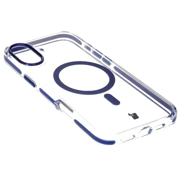 Bizon Case Marco Apple iPhone 16 clear with blue frame