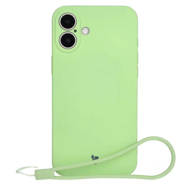 Bizon Case Silicone Magnetic Apple iPhone 16 light green