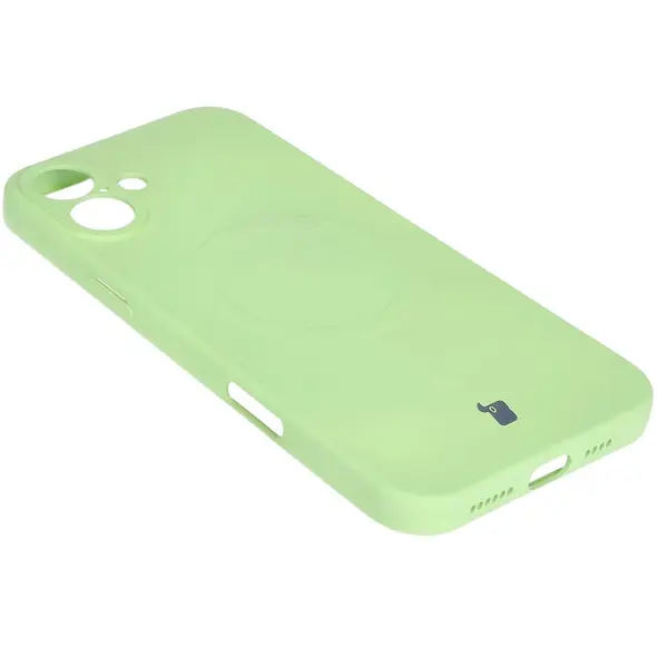 Bizon Case Silicone Magnetic Apple iPhone 16 light green