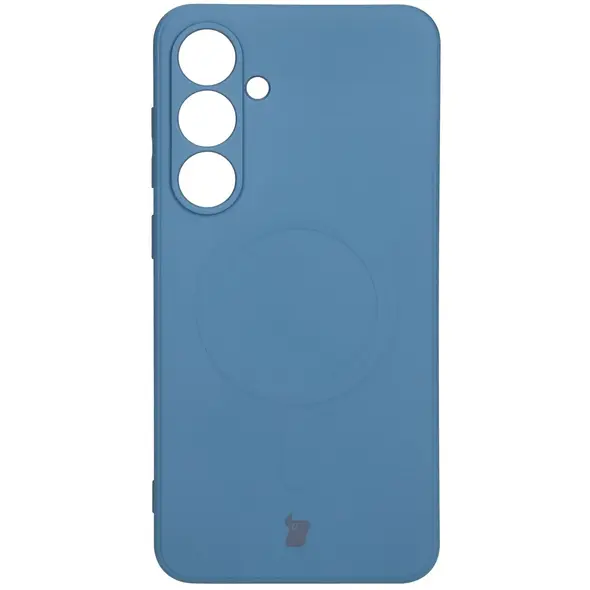 Bizon Case Silicone Magnetic Sq Samsung Galaxy S24 FE navy blue