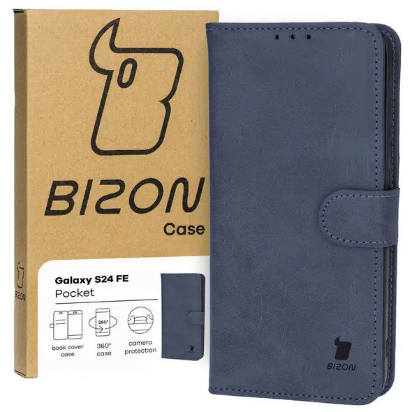 Bizon Case Pocket Samsung Galaxy S24 FE navy blue
