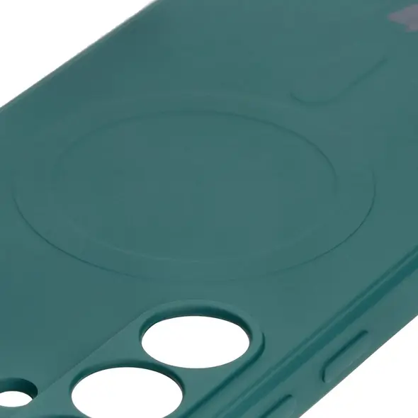Bizon Case Silicone Magnetic Sq Samsung Galaxy S24 FE dark green