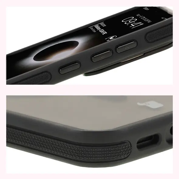 Bizon Case Eclipse Samsung Galaxy S24 FE smoky with a black frame