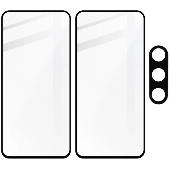 BIZON Edge 2x screen glass + camera glass Samsung Galaxy A55 5G