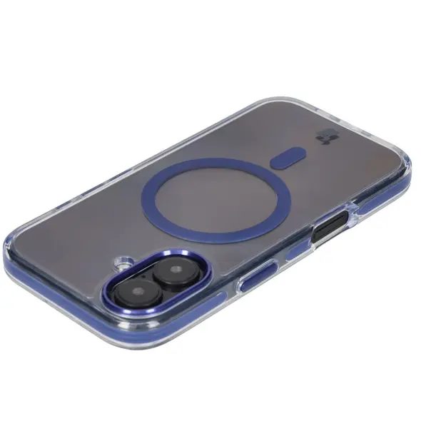 Bizon Case Marco Apple iPhone 16 clear with blue frame