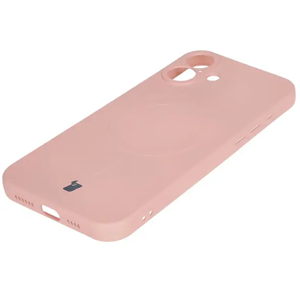 Bizon Case Silicone Magnetic Apple iPhone 16 light pink