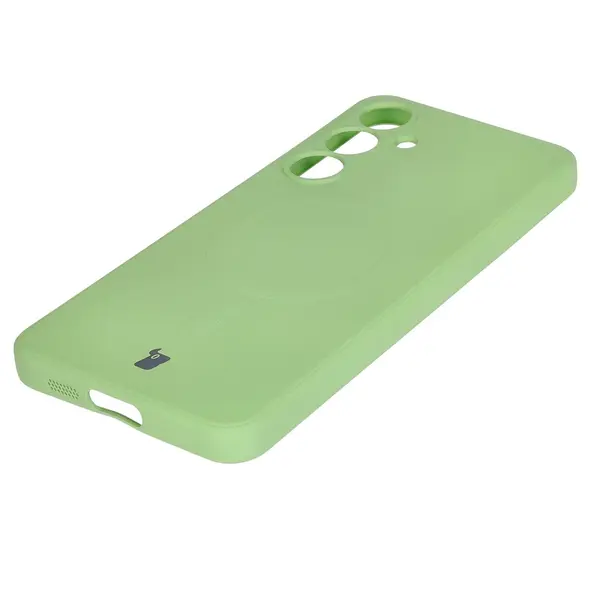 Bizon Case Silicone Magnetic Sq Samsung Galaxy S24 FE light green