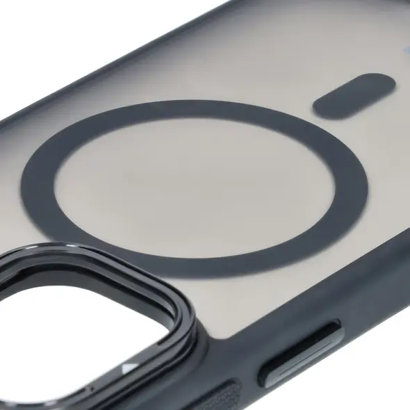 Bizon Case Eclipse Apple iPhone 16 smoky with a black frame