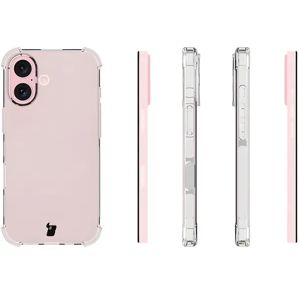 Bizon Case Clear Pack case + 2x tempered glass + lens glass Apple iPhone 16