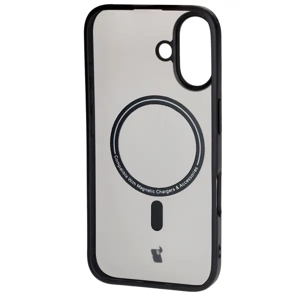 Bizon Case MatteO Apple iPhone 16 transparent with black frame