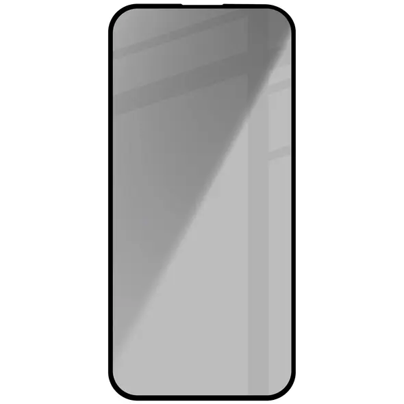 Bizon Glass Edge Shadow Apple iPhone 16/15 tinted with a black frame