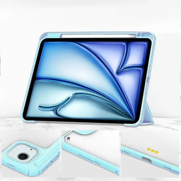 Bizon Case Tab Clear Matt Apple iPad Air 13" 2024 blue