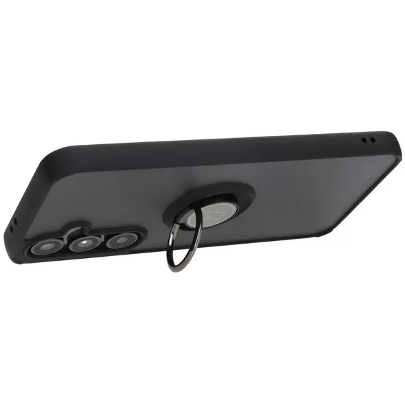 Bizon Case Hybrid Ring Samsung Galaxy S24 FE smoky with a black frame