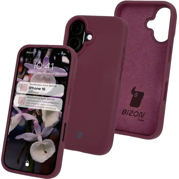 Bizon Soft Case Apple iPhone 16 dark purple