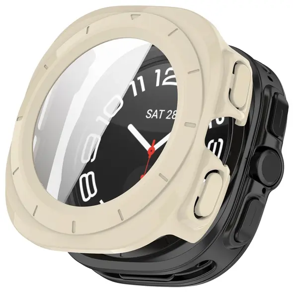 Bizon Case+Glass Watch Samsung Galaxy Watch Ultra 47 mm beige