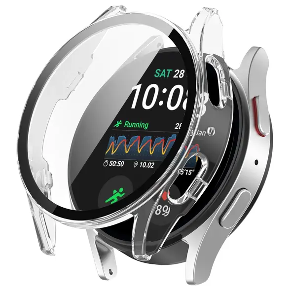Bizon Case+Glass Watch Samsung Galaxy Watch 7 40 mm clear