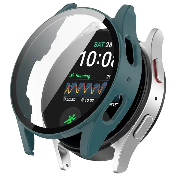Bizon Case+Glass Watch Samsung Galaxy Watch 7 40 mm green