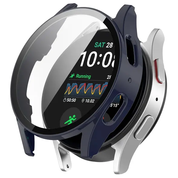 Bizon Case+Glass Watch Samsung Galaxy Watch 7 40 mm blue