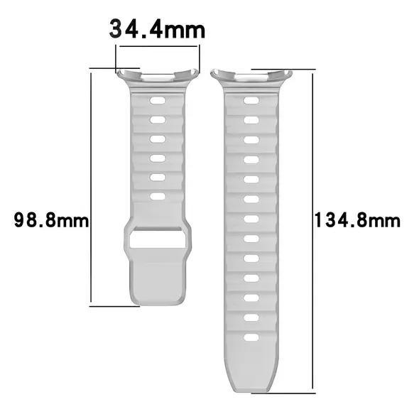 Bizon Strap Watch Silicone Samsung Galaxy Watch Ultra 47 mm light grey