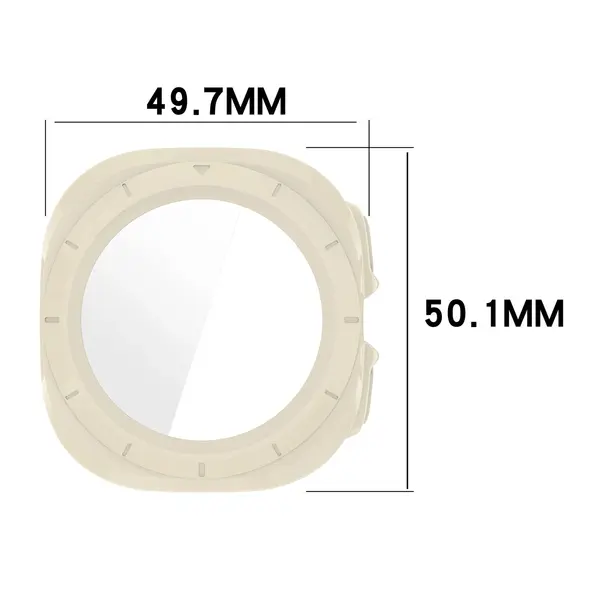 Bizon Case+Glass Watch Samsung Galaxy Watch Ultra 47 mm beige