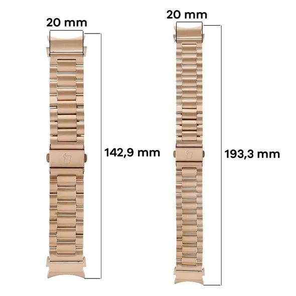 Bizon Strap Watch Aura Samsung Galaxy Watch FE/7/6/6 Classic/5/5 Pro/4/4 Classic rose gold