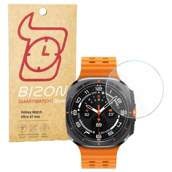 Bizon Glass Watch Clear Samsung Galaxy Watch Ultra 47 mm