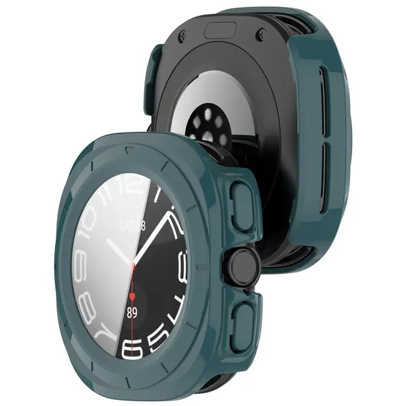 Bizon Case+Glass Watch Samsung Galaxy Watch Ultra 47 mm green