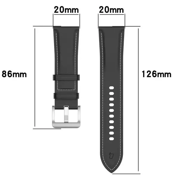 Bizon Strap Watch Casual Samsung Galaxy Watch FE/7/6/6 Classic/5/5Pro/4/4 Classic black